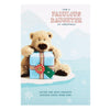 For A Fabulous Daughter Gus Teddy Bear Design Christmas Card