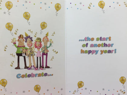 Sparkling Stars And Balloons Design Christmas And New Year Card