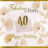 Second Nature Handmade Birthday Card Notting Hill Range 40th Birthday Flowers