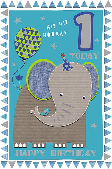 Boy Birthday Card 1 Today 