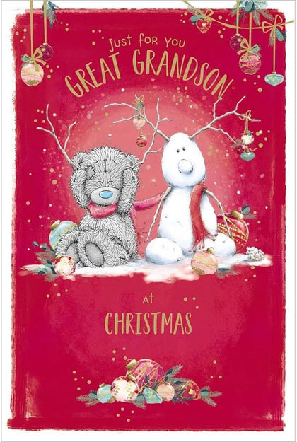 Great Grandson Me to You Bear Christmas Card