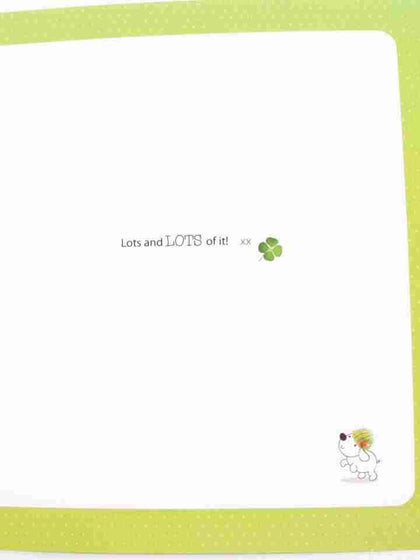 Good Luck Cute Girl With Four Leaf Clover Sweet Matilda Card