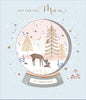 Mum Rose Gold Snow Globe Christmas Card