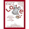 One I Love Adorable Me to You Bear Petals Design Valentine's Day Card