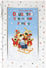 Very Special Daughter And Son In Law And Family Cute Boofles Family Design Christmas Card