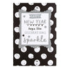 Sparkle Silver Foil Finish New Year Card