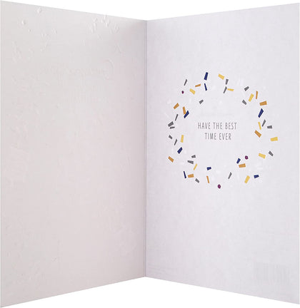 Contemporary Party Confetti Design Birthday Card for Grandpa