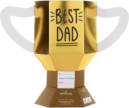 Best Dad' Trophy Design 3D Birthday Card for Dad