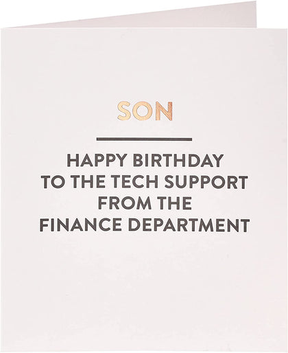 Witty Son Birthday Card