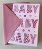 Baby Girl Matt Textured New Baby Card