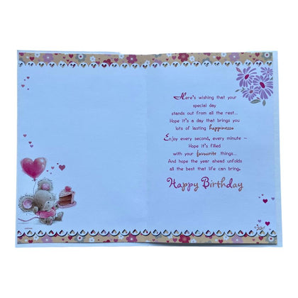 Niece Sentimental Words Cute Birthday Wishes Card