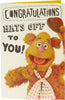 The Muppets Fozzie Bear Hats Off Congratulations Card