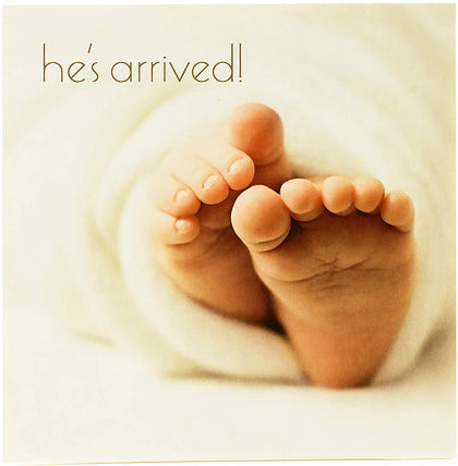 New Born Baby Footprint Design Congratulations Card 