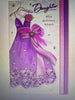 Daughter Purple Dress Large Quality Birthday Greeting Card