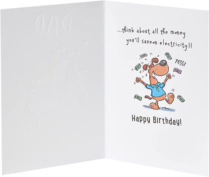 Funny Cartoon Illustration Dad Birthday Card