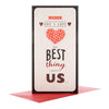 One I Love Diamante Valentine's Day Card 'Best Thing'