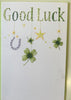 Green Flowers Design Good Luck Card