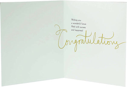 Contemporary Graduation Congratulations Card with Elegant Foil and Embossed Finish