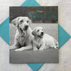 Monchrome Labradors Father's Day Greeting Card