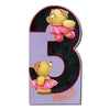 Age 3rd Birthday Girl Forever Friends Die Cut Cute Card