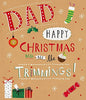 Dad Lovely Christmas Greeting Card Embellished Special Xmas Card