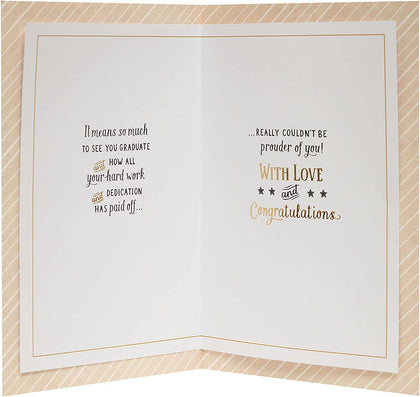 Stylish Gold Finish Son Graduation Congratulations Card