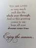 Nephew Nice Verse Silver Foil Finished Christmas Card