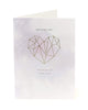 Geometric Gold Heart Design Congratulations Wedding Day Card