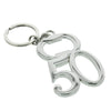 50th Birthdays By Juliana Silver Plated Bottle Opener Keyring