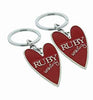 Set of 2 Ruby anniversary Keyrings