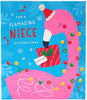 Niece Christmas Card Fun Flamingo Design