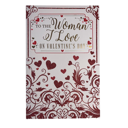 To The Woman I Love Red Hearts Design Valentine's Day Card