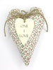 Sentiments Hanging Heart Cushion One I Love