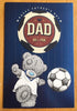 Dad with Football No.1 Fan Father's Day Cute Me to You Bear Greeting Card