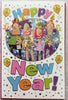 Sparkling Stars And Balloons Design Christmas And New Year Card