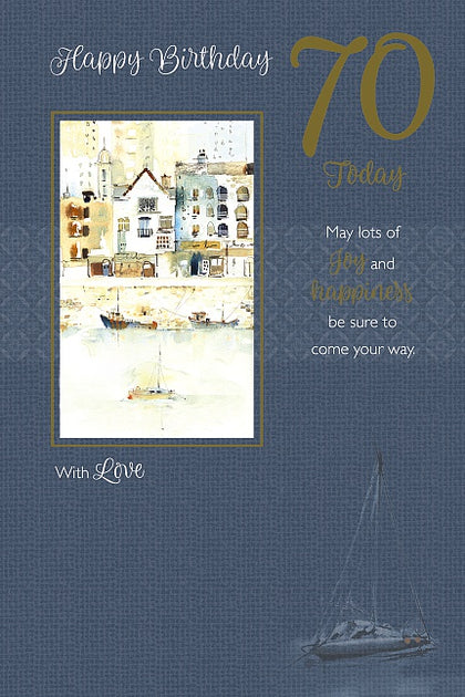 Male Traditional 70th Birthday Card