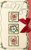 Red Bow Handmade 3d Flower Large Mum Christmas Card