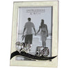 Silver Plated Ivory Double Heart 50th Golden Anniversary Photo Frame