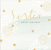 Sister Contemporary Gold Foil Polka Dots Birthday Card