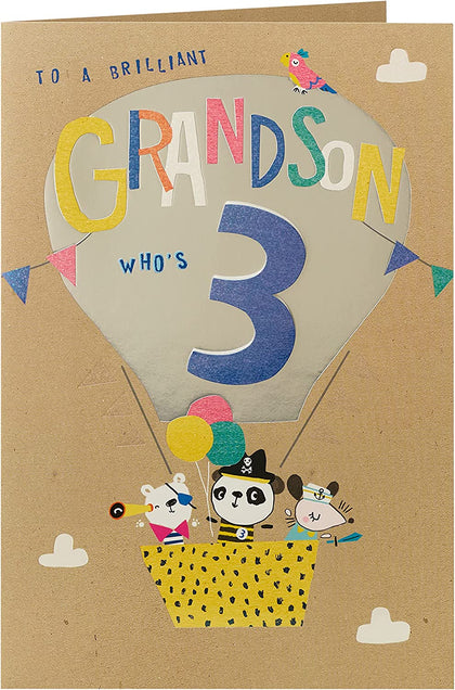 3rd Birthday Card for Grandson