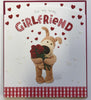 For My Lovely Girlfriend Boofle With Red Flowers Valentine's Day Card