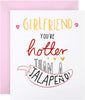 Contemporary Text Based Design Girlfriend Birthday Card