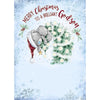 To a Brilliant Godson Tatty Teddy Snowy Christmas Card