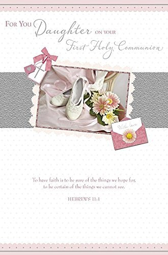 Daughter First Holy Communion Traditional Nice Verse Greeting Card