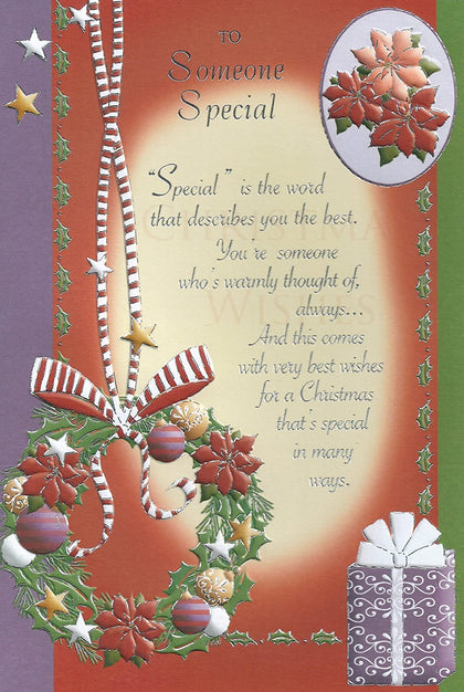 To Someone Special Happy Christmas card Sentimental Words