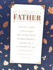 Wonderful Father Gold Leaves Sentiment Father's Day Card