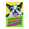 Open Birthday Funny Dog Humour Card 'Money'