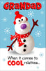 Grandad Snowman Design Christmas Card