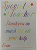 A Gift For Teacher Multi Coloured Wooden Plaque