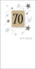 Glitter Diamante and Sequins 70th Birthday Greeting Card {DC}